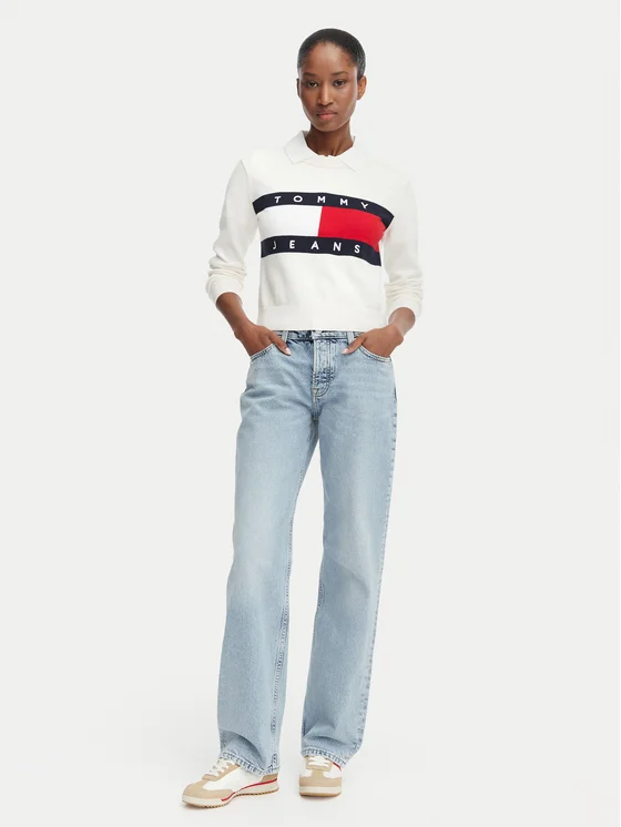 Μπλούζα πλεκτή TJW Crew neck knitted White Tommy Jeans