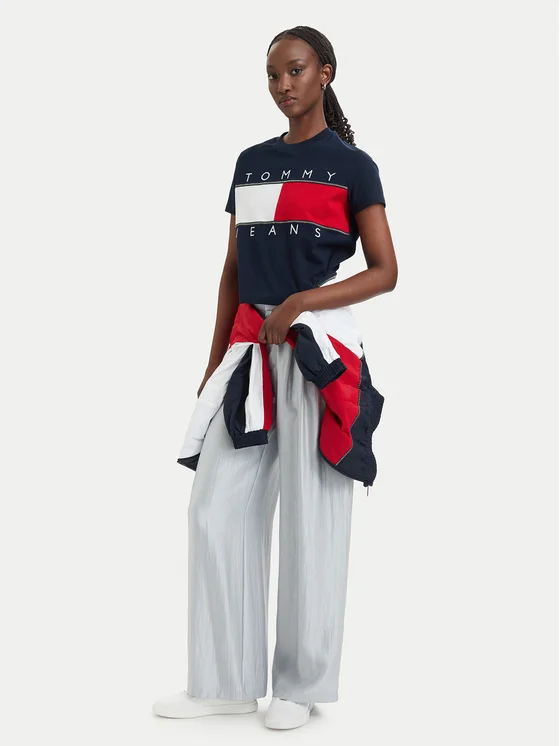Μπλούζα με κοντό μανίκι TJW flag ss Blue Tommy jeans