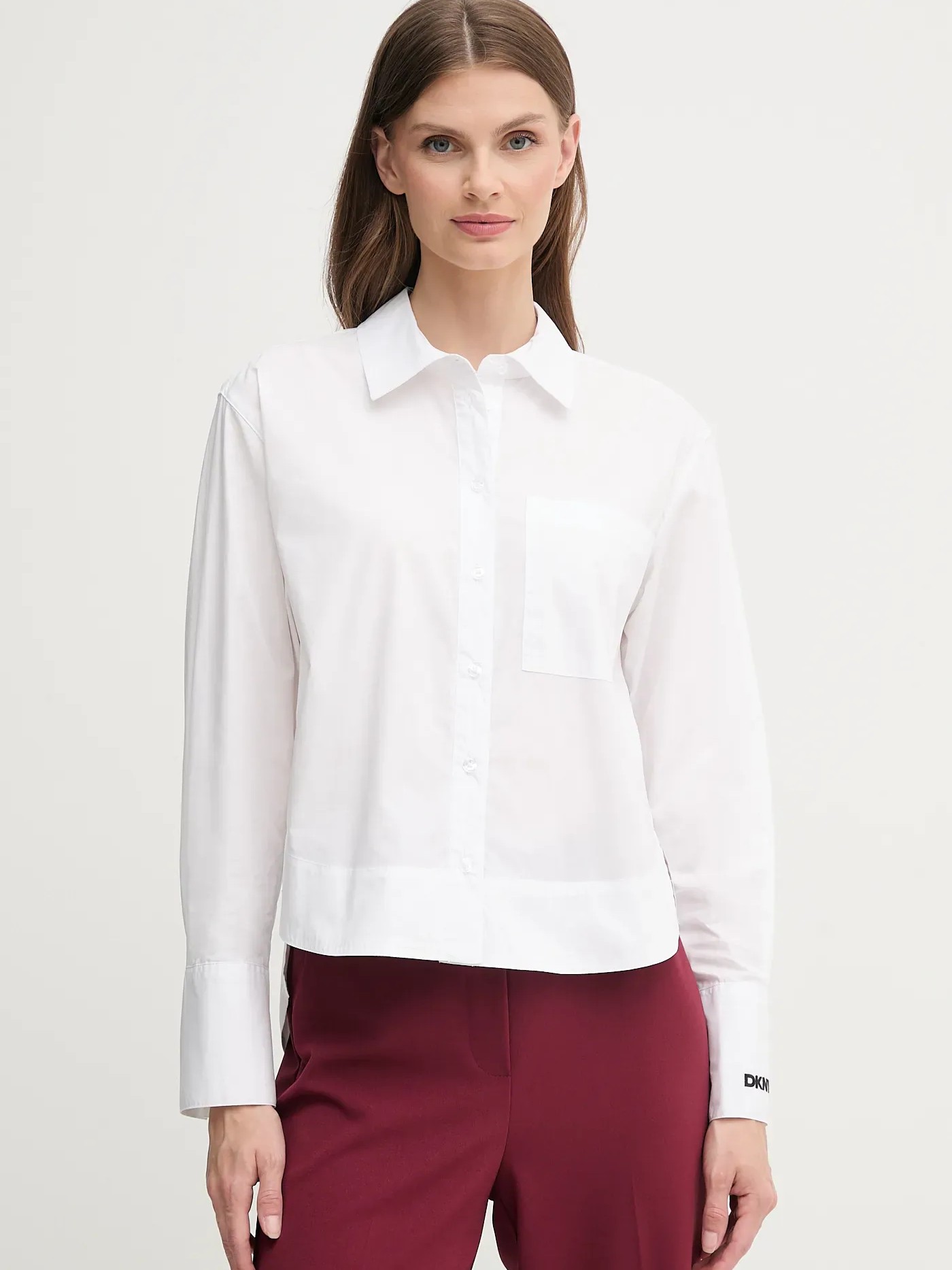 Πουκάμισο με μακρύ μανίκι White DKNY