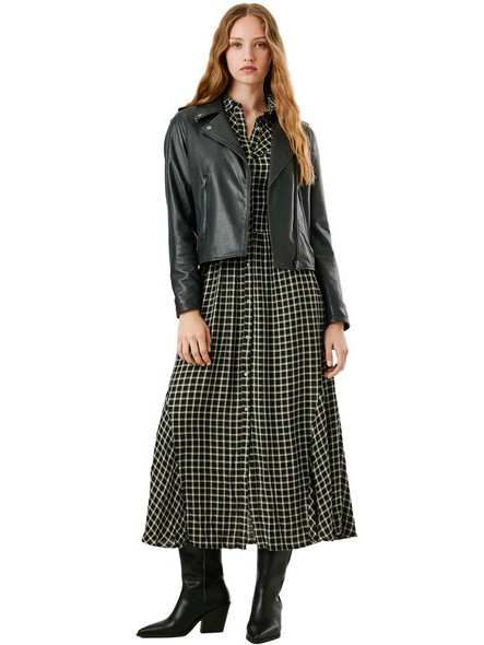 Μπουφάν δερμάτινο Silvia Black Pepe jeans
