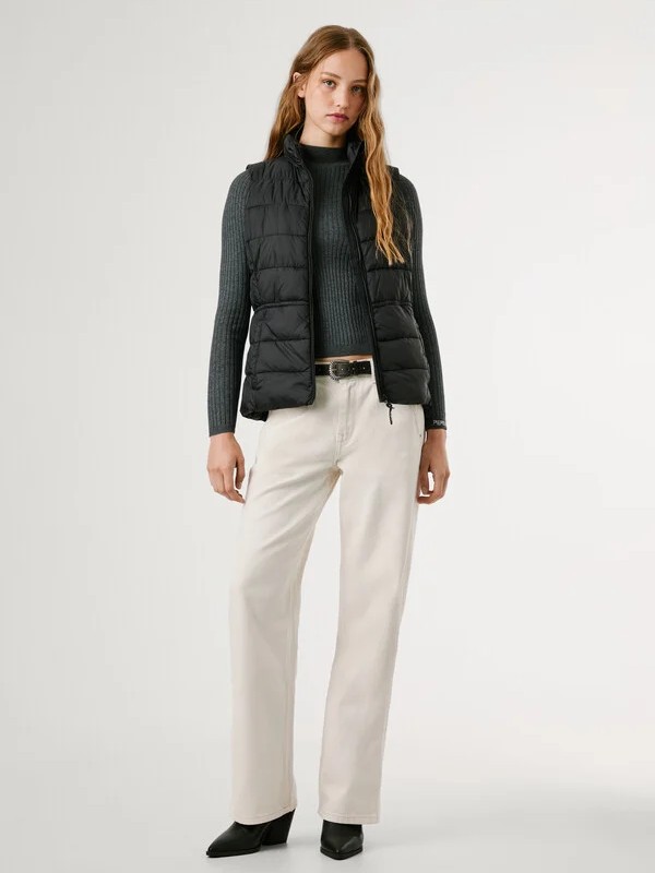 Μπουφάν αμάνικο Sally vest Black Pepe jeans
