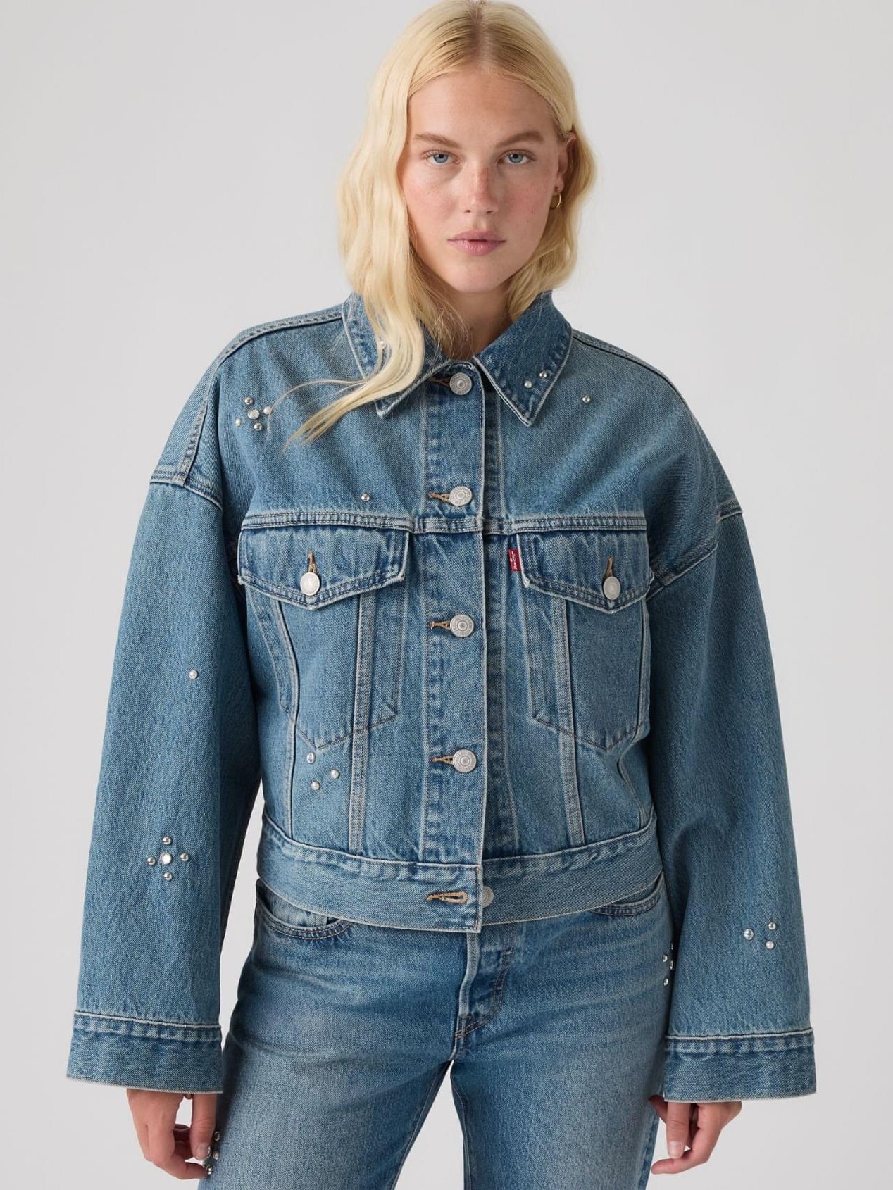 Τζίν μπουφάν loose crop trucker Blue Levi's