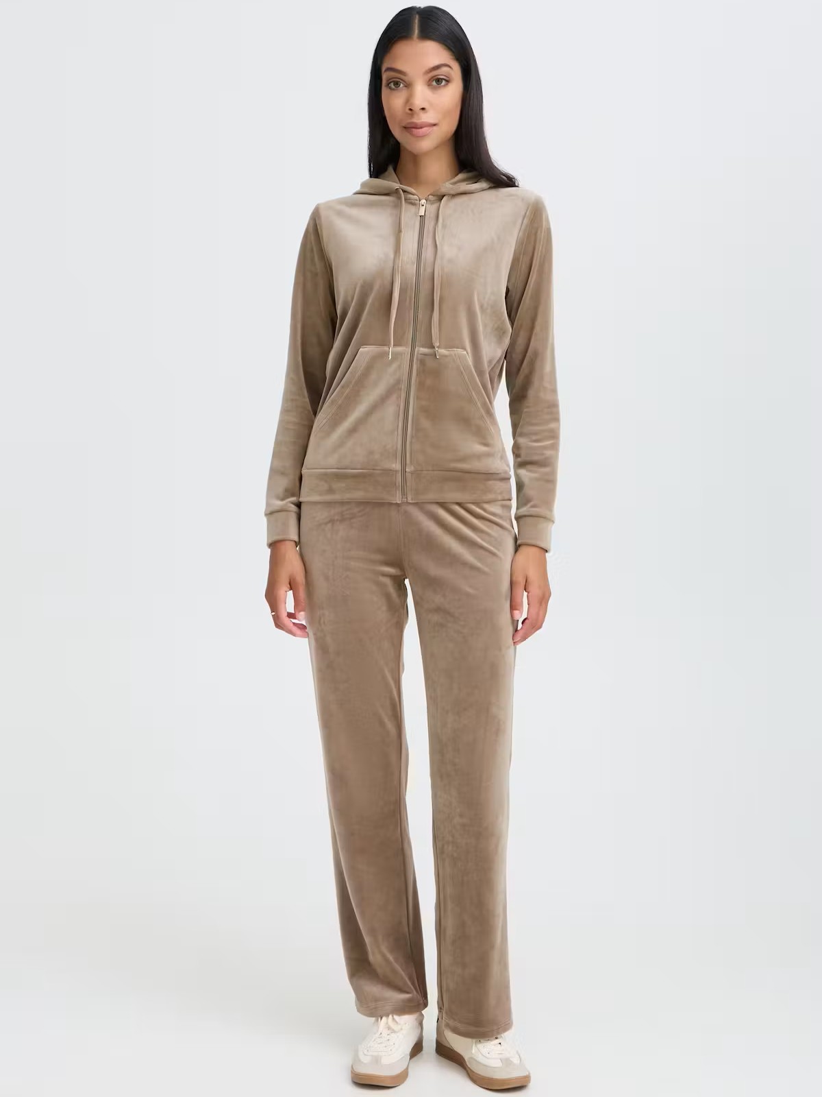 Σέτ ζακέτα και παντελόνι βελούδινο Bymitza Brown Walnut B.young