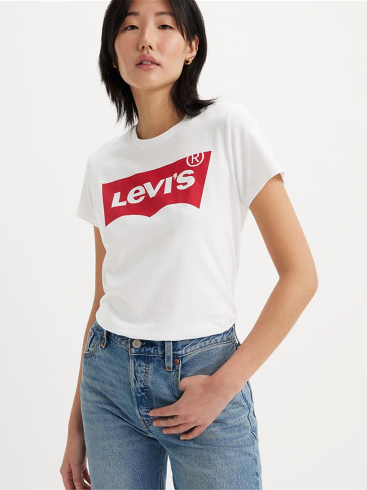 Μπλούζα με κοντό μανίκι The Perfect Tee White Levi's