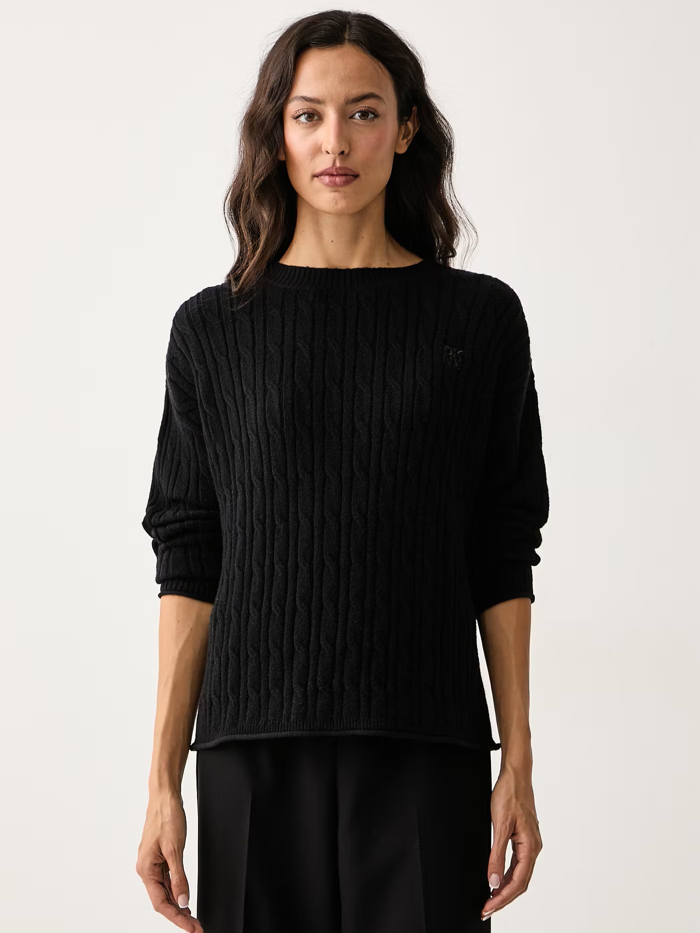 Πουλόβερ πλεκτό Black DKNY