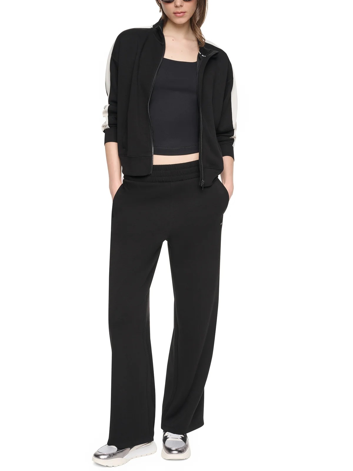 Παντελόνι φόρμας side stripe Black DKNY