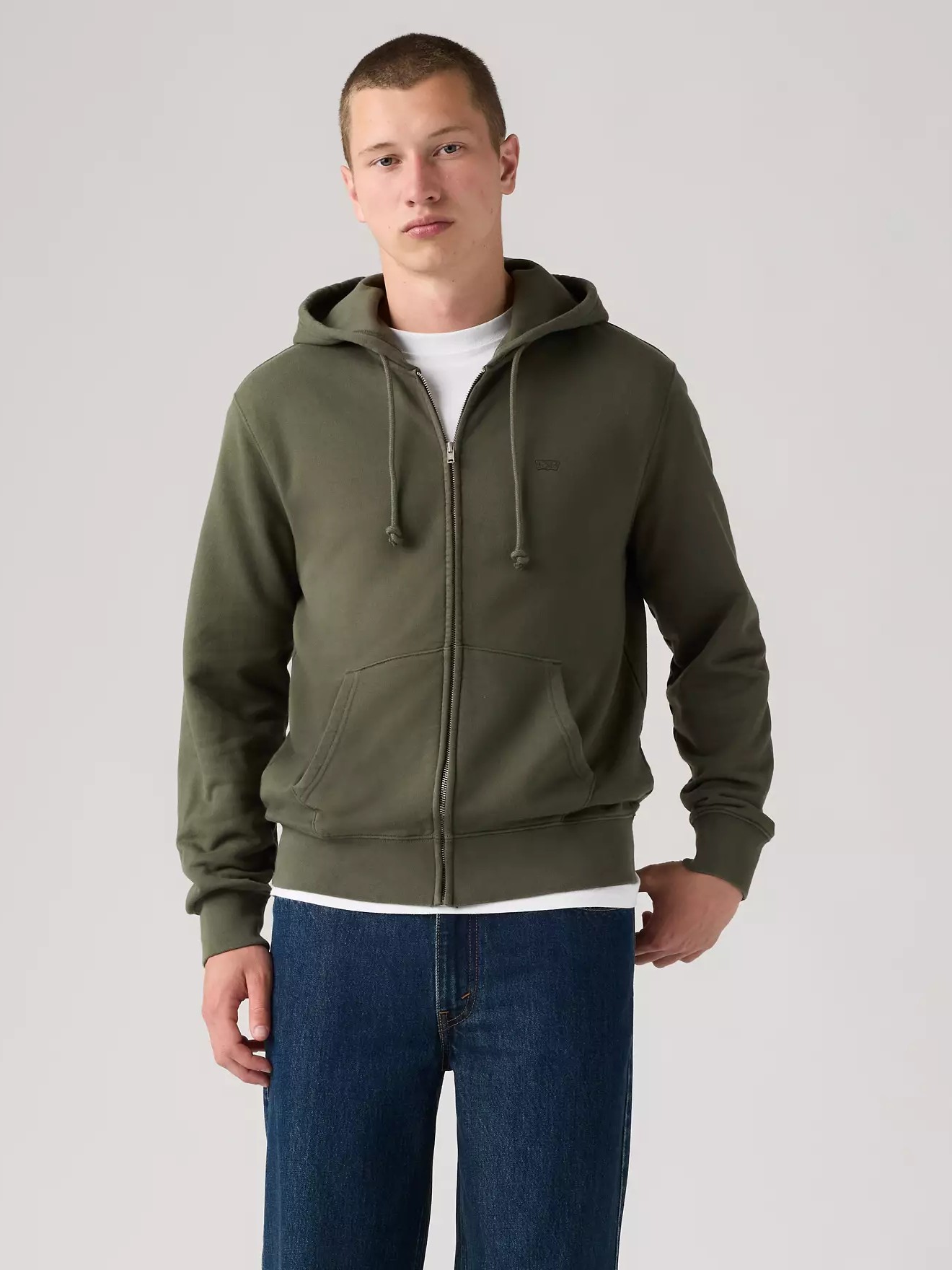 Φούτερ με κουκούλα New Original Zip-up Green Levi's