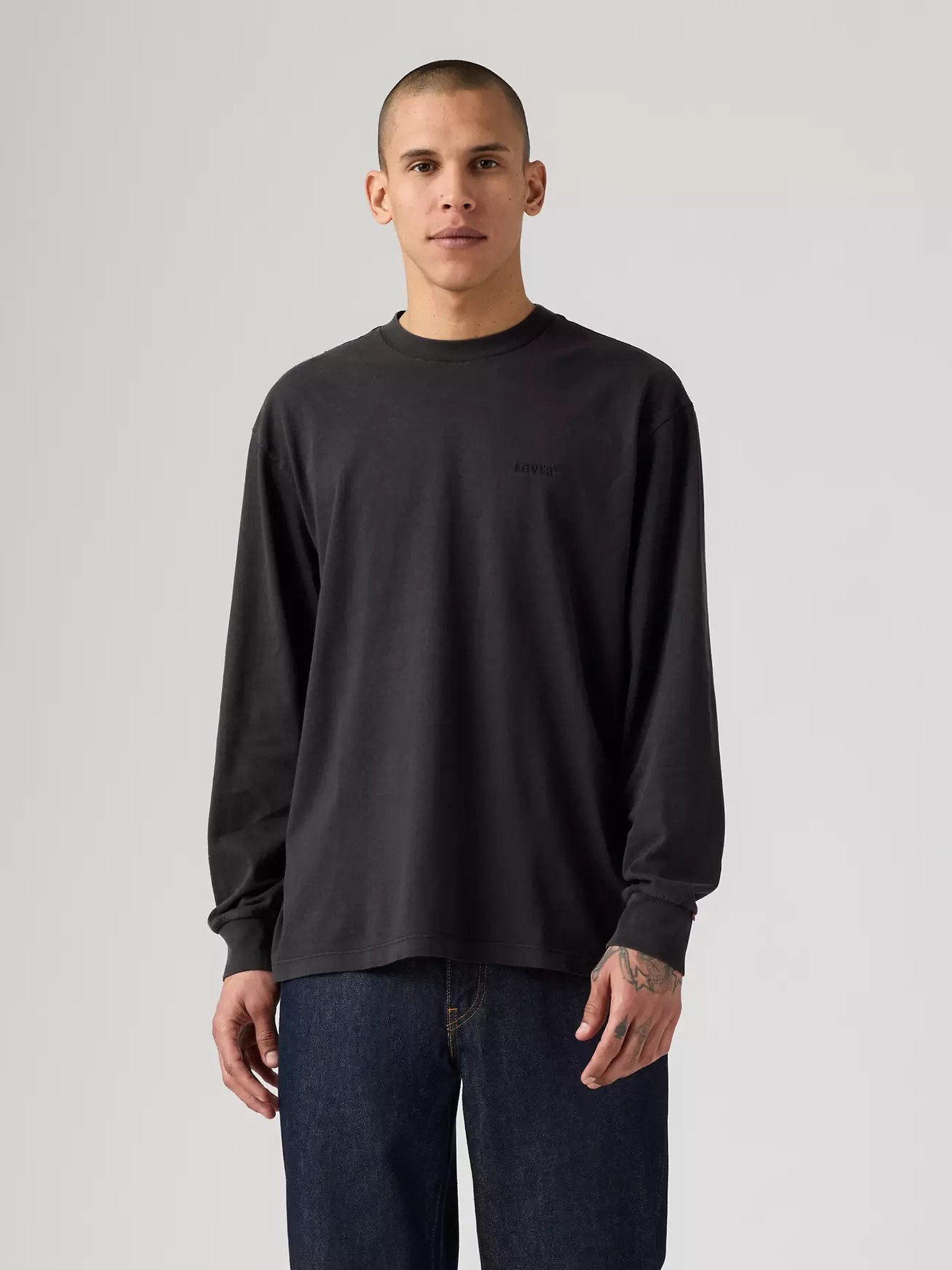 Μπλούζα με μακρύ μανίκι Long Sleeve Authentic Tee Black Levi's