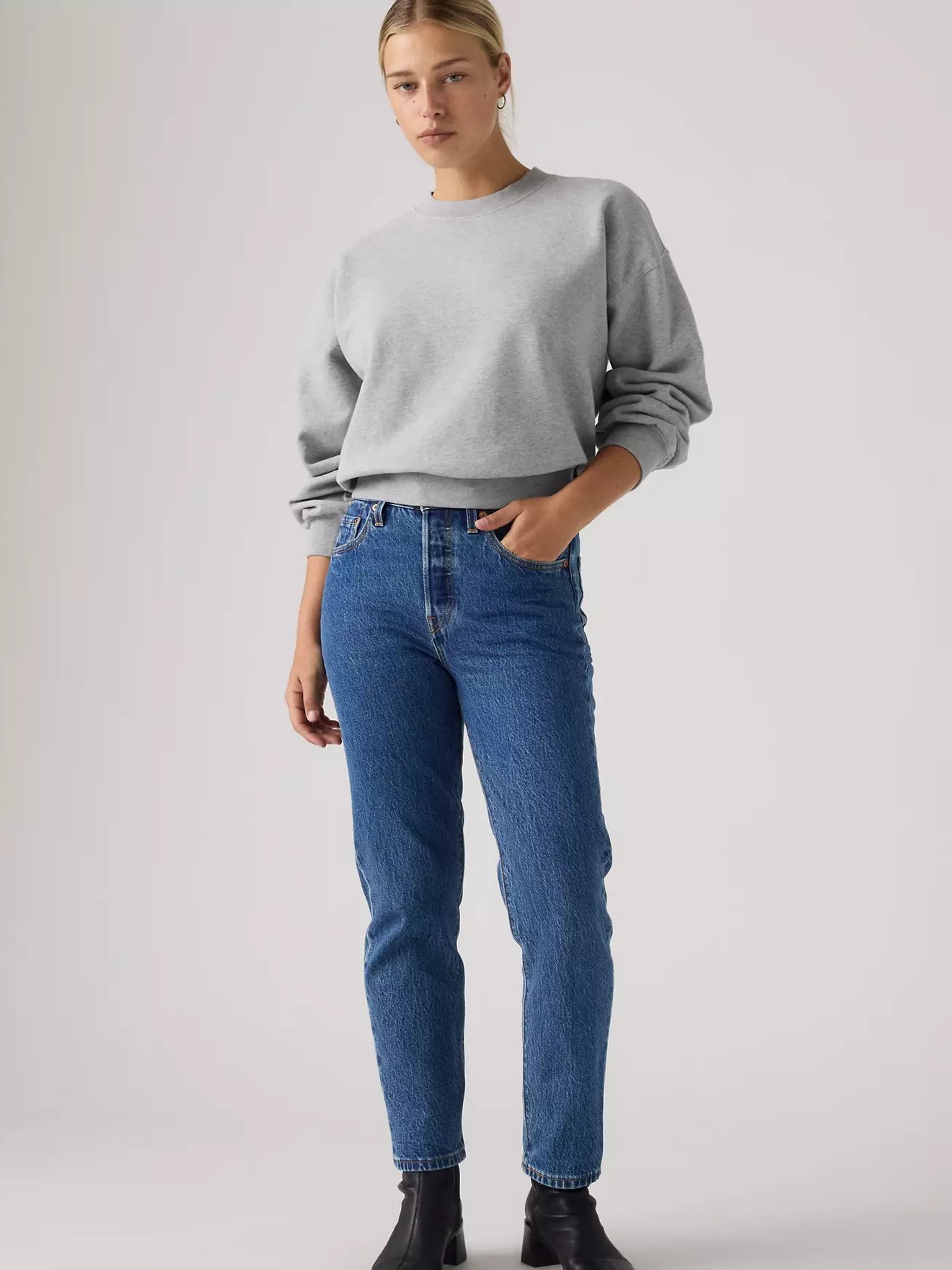 Τζίν παντελόνι 501® Original Fit Cropped med indigo Blue Levi's