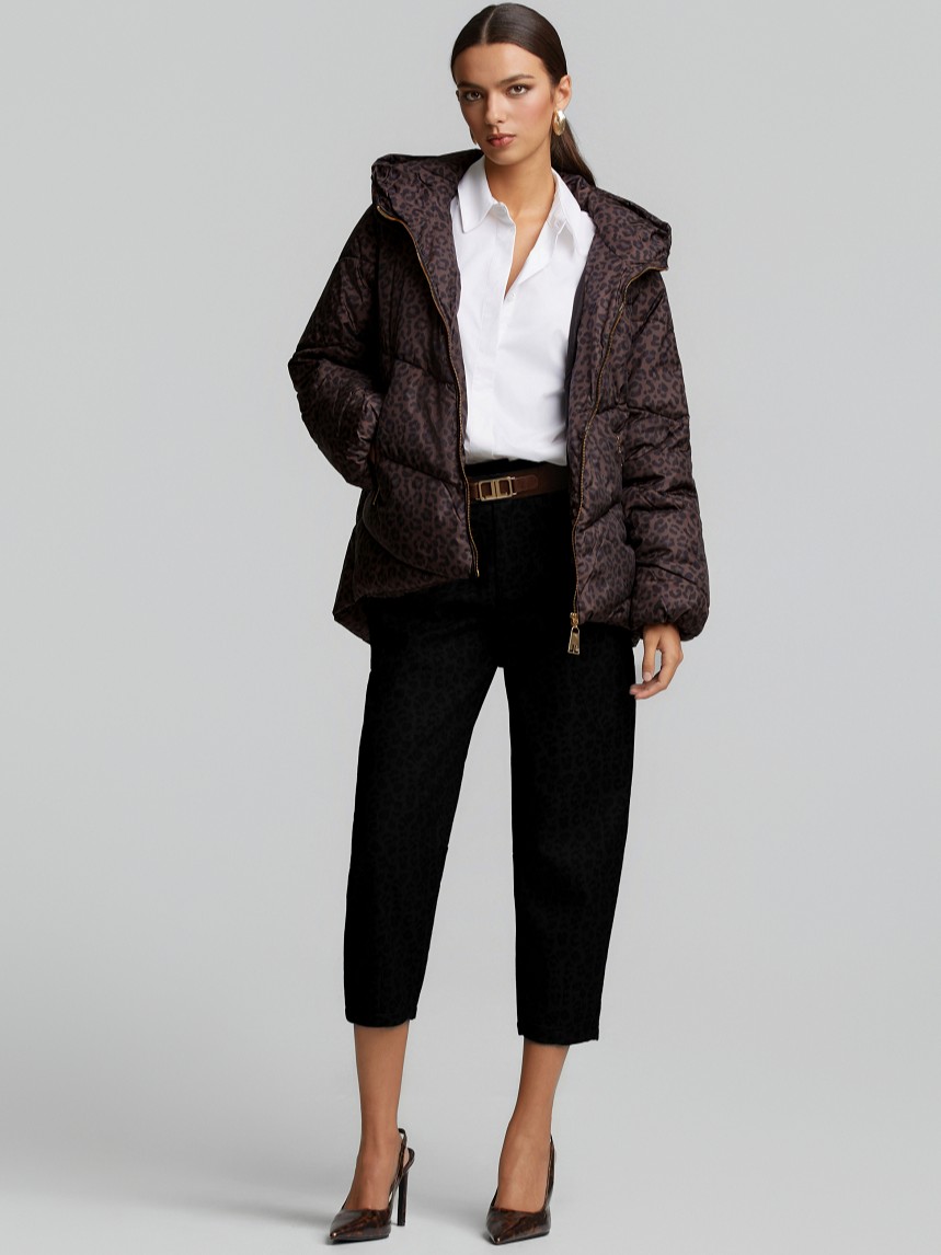 Μπουφάν puffer leopard Brown Lynne