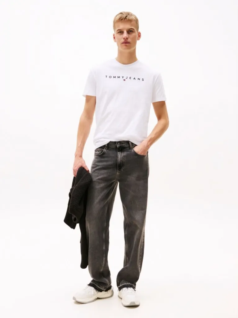 T-shirt TJM Reg Linear Logo White Tommy Jeans