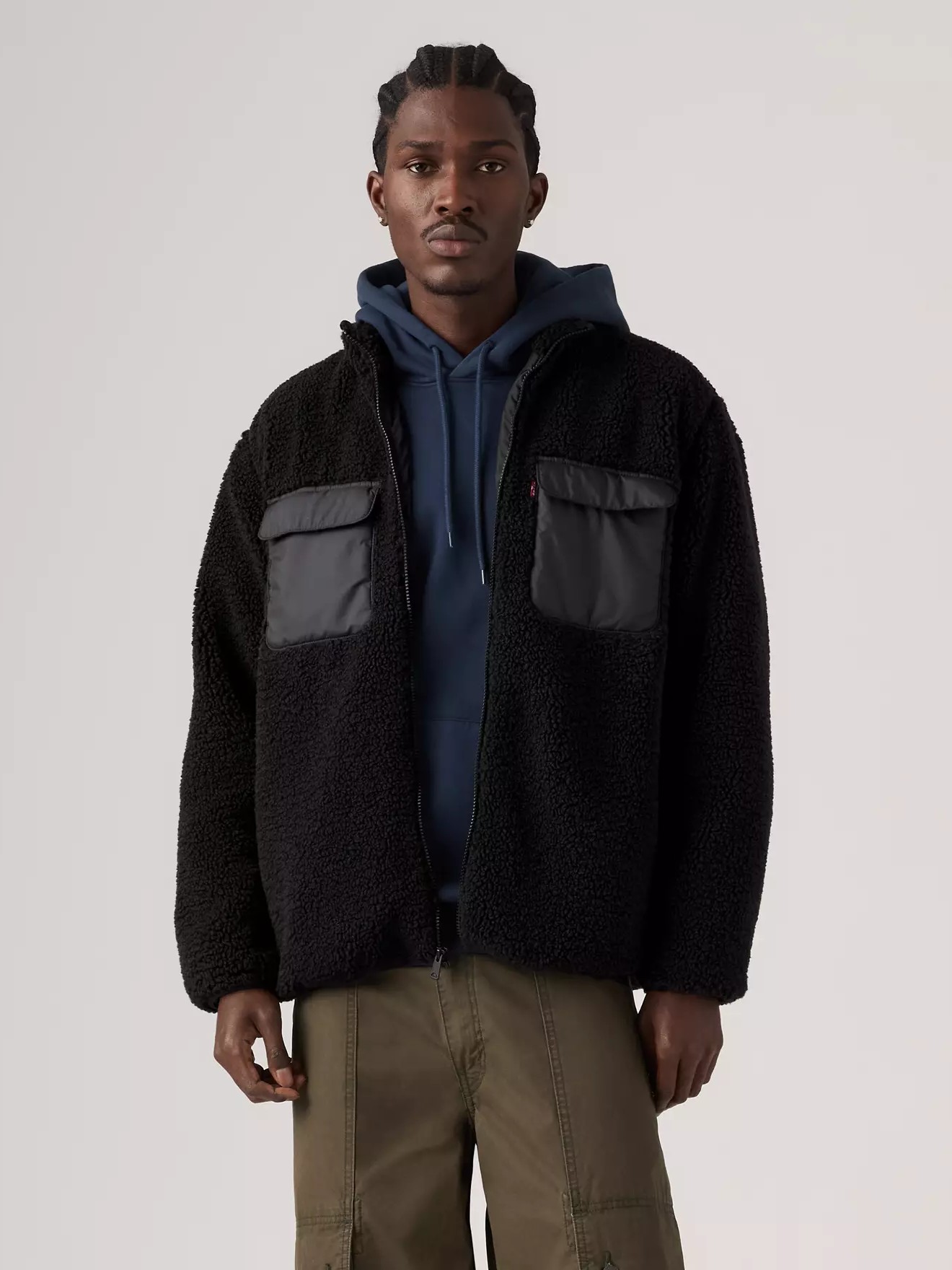 Μπουφάν από απαλό φλις Sherpa Black Levi's