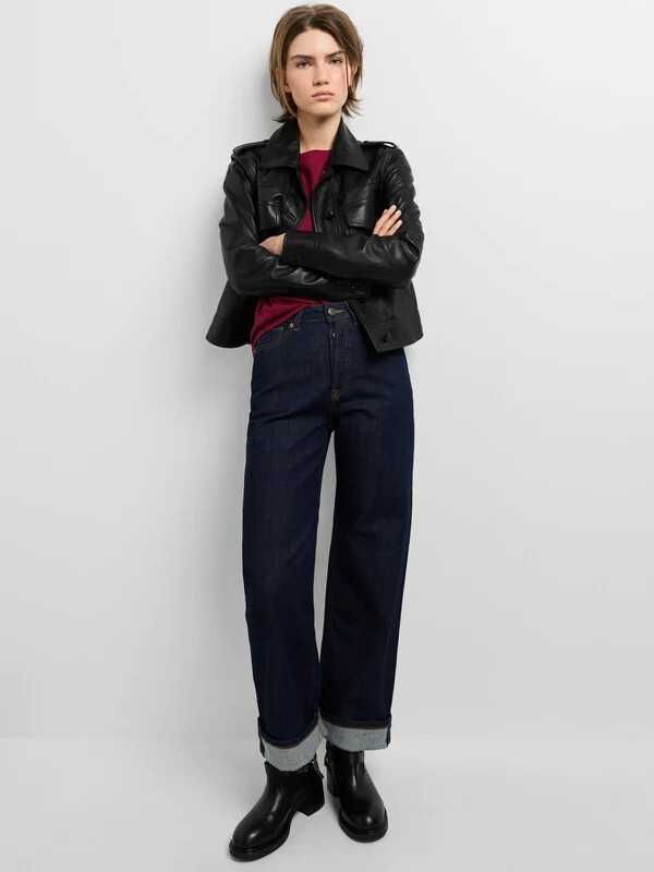 Παντελόνι τζίν high-rise straight Lexa Blue Pepe jeans