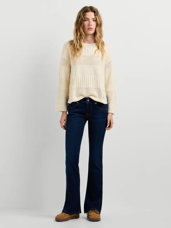 Παντελόνι τζίν low-rise flare fit Pimlico Blue Pepe jeans