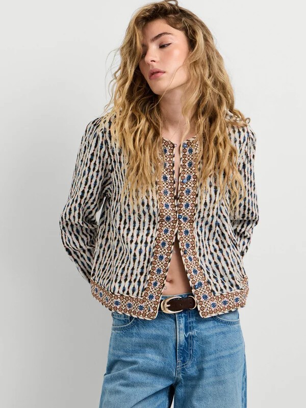 Μπουφάν λεπτό Ikat printed Kim White Pepe jeans