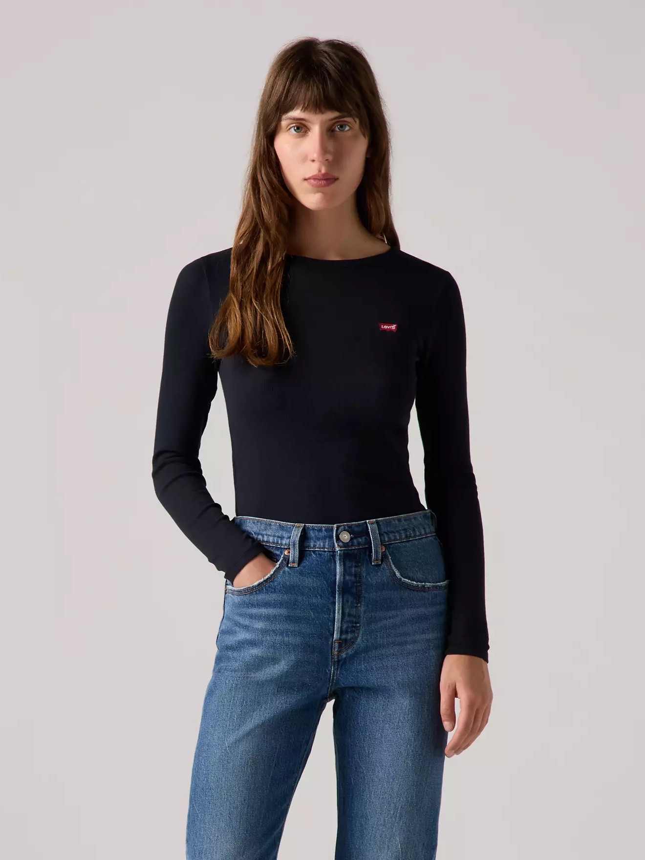 Μπλούζα με μακρύ μανίκι Hayes ls tee Black Levi's