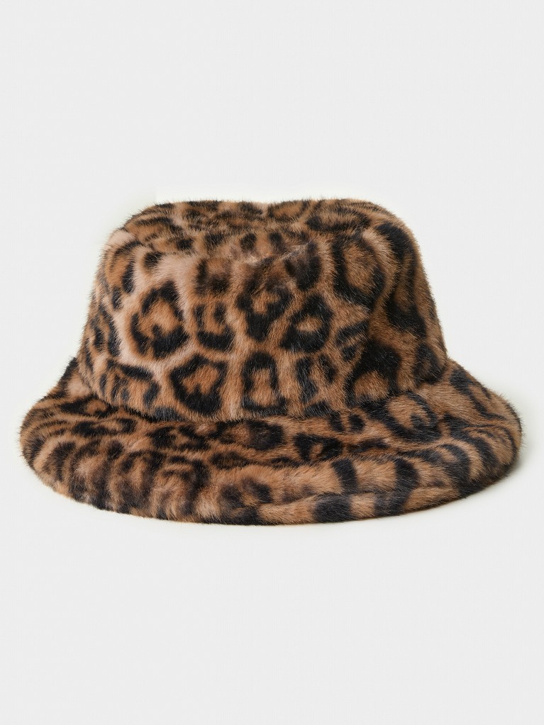 Λέοπαρ γούνινο καπέλο Brown Lynne