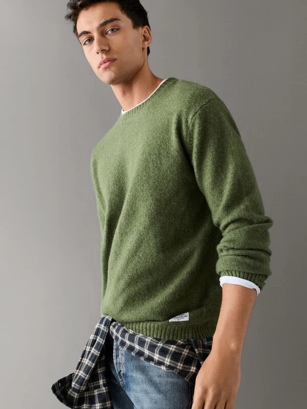Πουλόβερ ανδρικό Deacon crew Green Pepe jeans