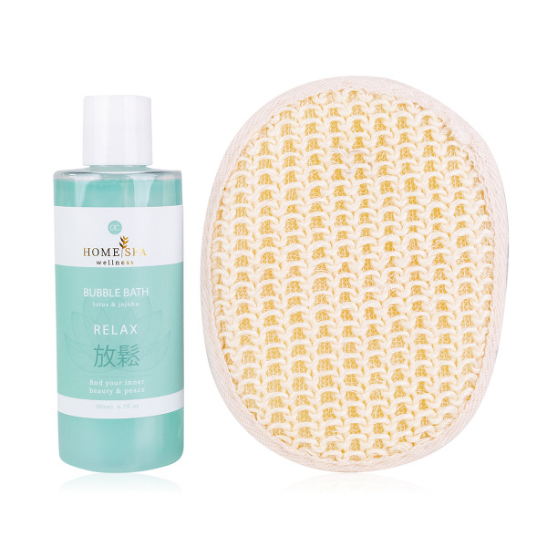 Σετ περιποίησης με αφρόλουτρο & σφουγγάρι από σιζάλ, Home & Spa - Accentra