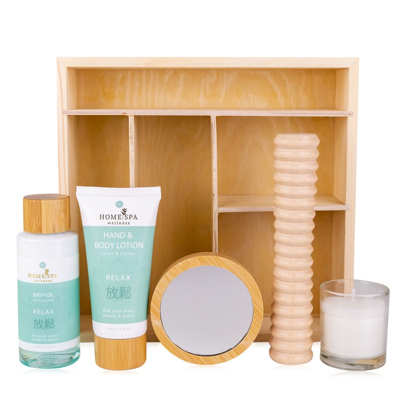 Wellness & Beauty gift set in wooden box, Home & Spa - Accentra