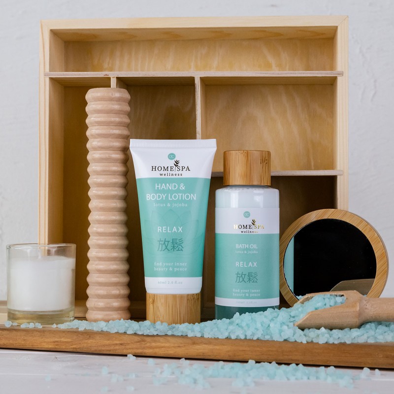 Wellness & Beauty gift set in wooden box, Home & Spa - Accentra