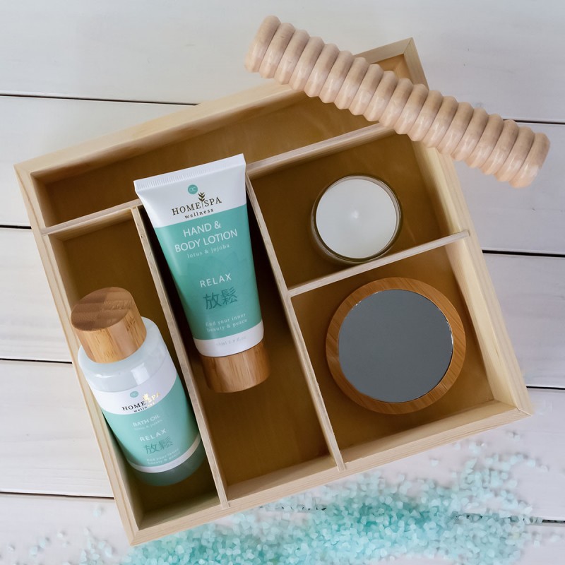 Wellness & Beauty gift set in wooden box, Home & Spa - Accentra