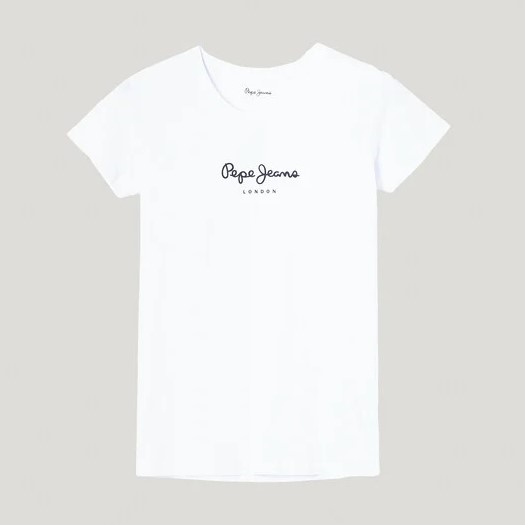 Μπλούζα με κοντό μανίκι New Virginia White Pepe Jeans