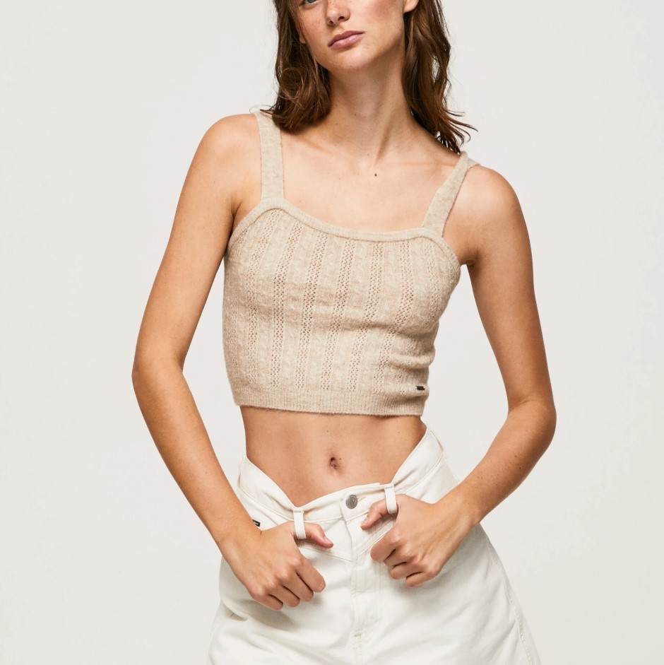 Τοπ από μείγμα μαλλιού Tiana Pepe Jeans