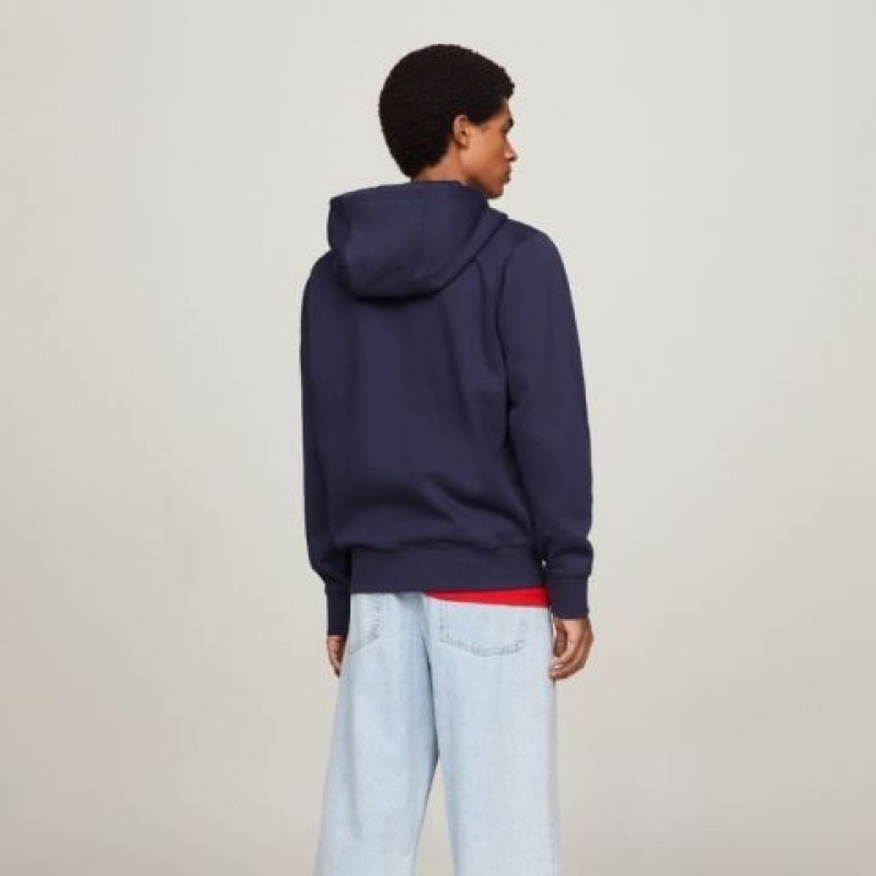 Sweatshirt jacket with hood TJM Reg Fleece Zip Twilight Navy Tommy Jeans