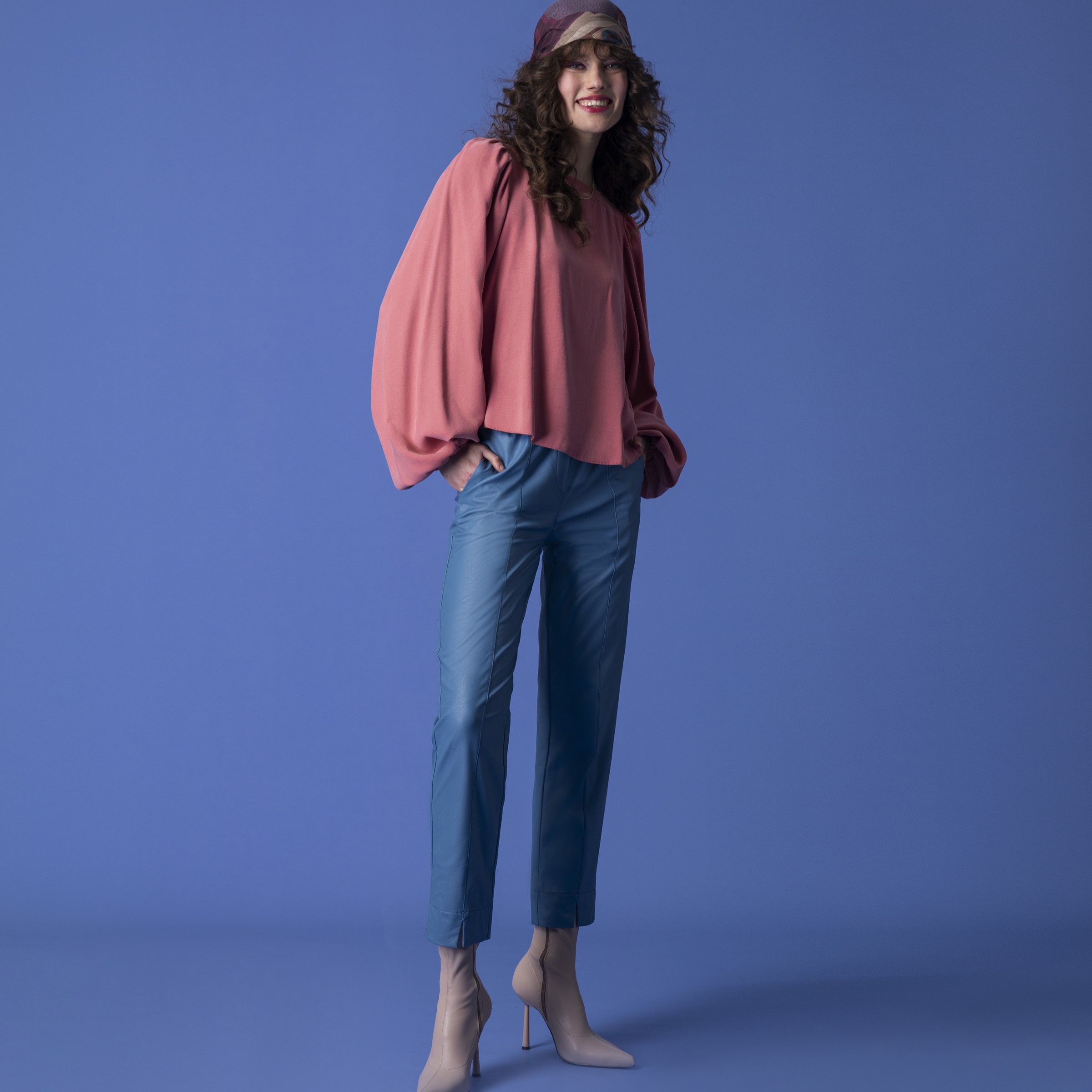 Παντελόνι Δερματίνη σε ίσια γραμμή με τσέπες Moutaki