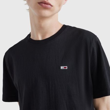Μπλούζα με κοντό μανίκι TJM Classic Jersey C neck Black Tommy Jeans