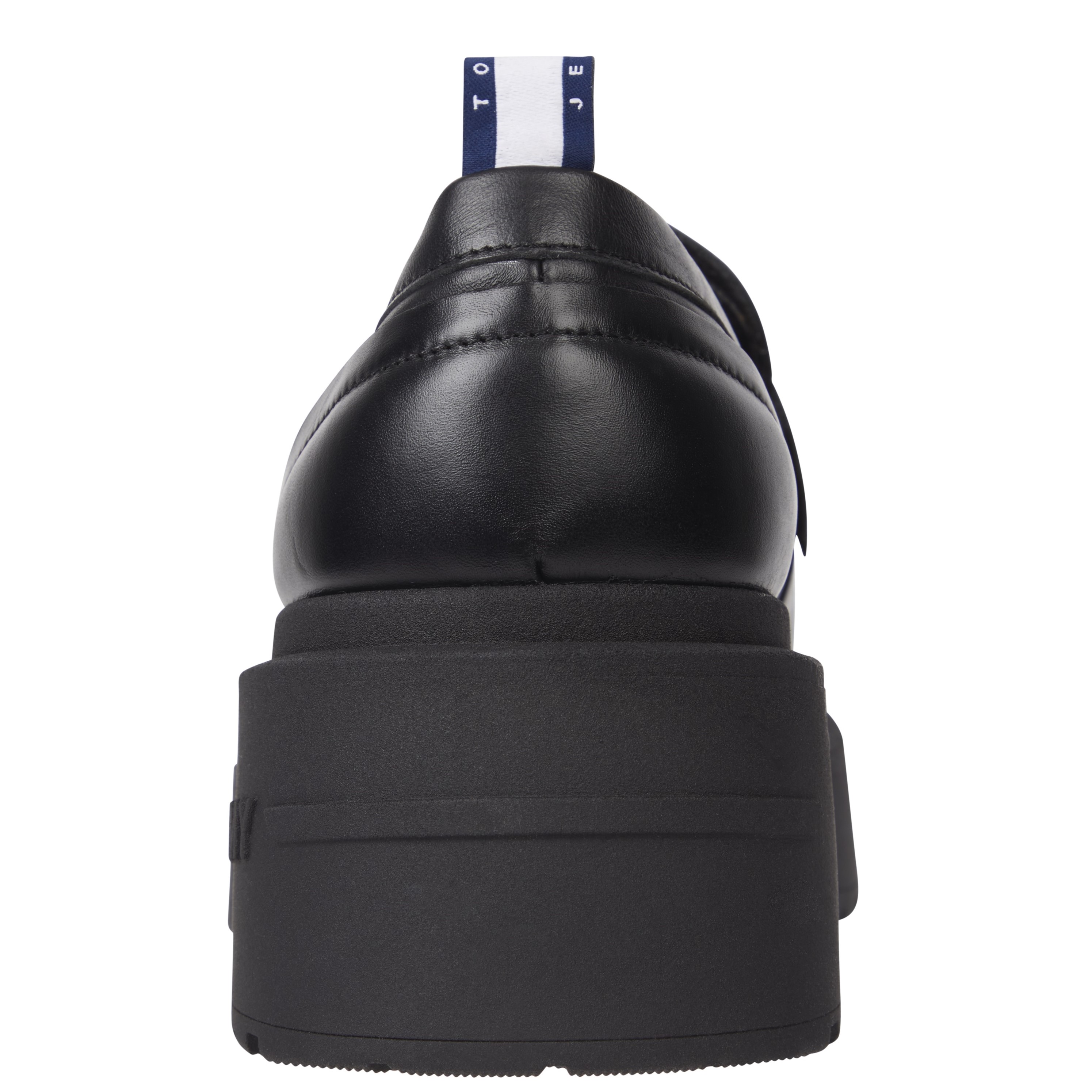 Μοκασίνια δερμάτινα με τρακτερωτή σόλα TJW AVA Black Tommy Jeans