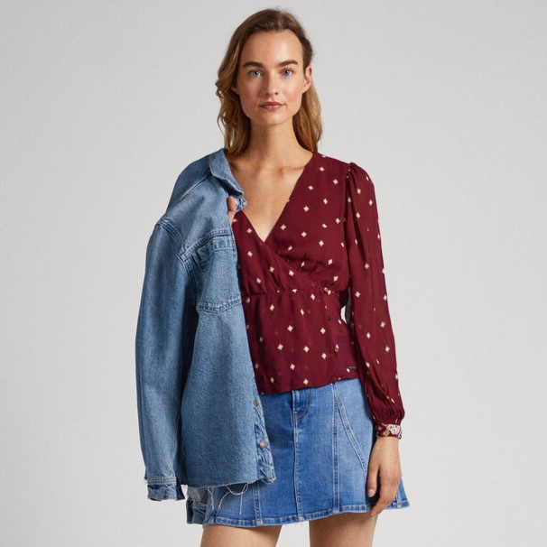 Μπλούζα με μακρύ μανίκι Graciella Multi Pepe Jeans