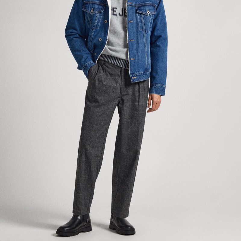 Pant Checked Harrison Grey Marl Pepe Jeans