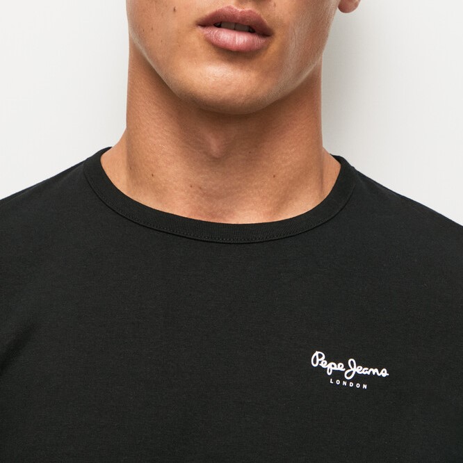 Μπλούζα με μακρύ μανίκι Original Basic Black Pepe Jeans