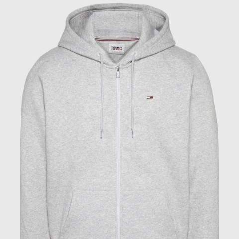 Ζακέτα φούτερ με κουκούλα TJM Reg Fleece Zip Light Grey Htr Tommy Jeans