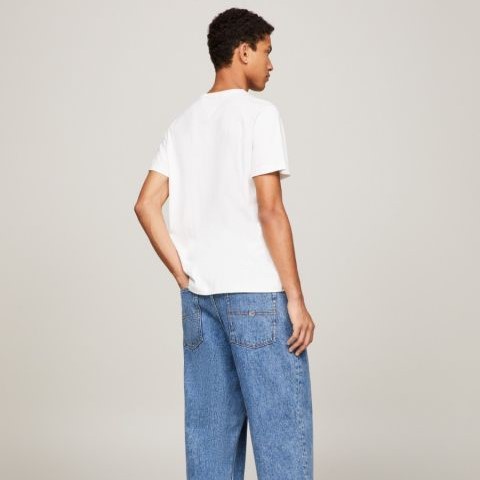 Μπλούζα με κοντό μανίκι TJM Classic Jersey C neck White Tommy Jeans