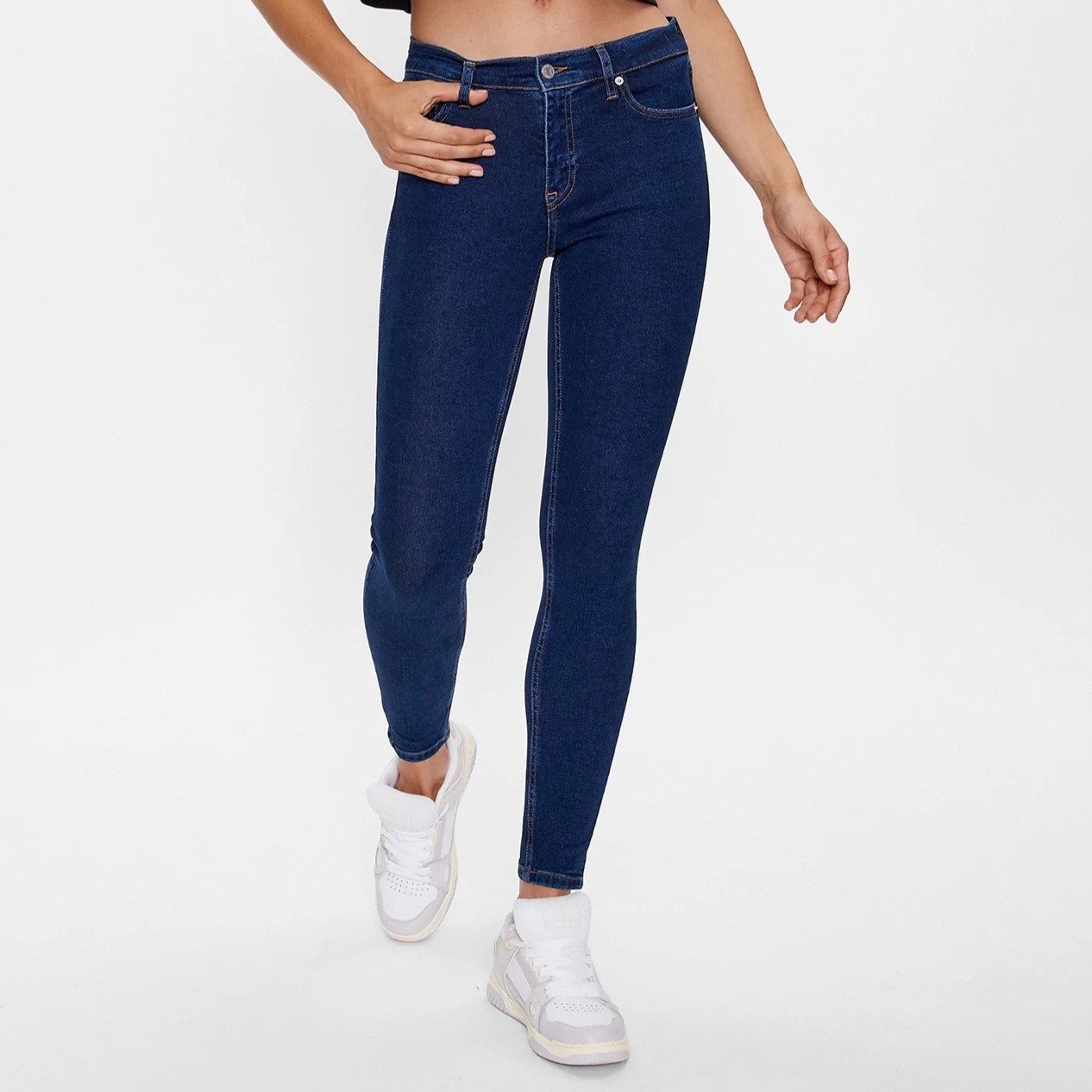 Παντελόνι Τζιν Nora Mid Rise Skinny CG4258 Denim Dark Tommy Jeans