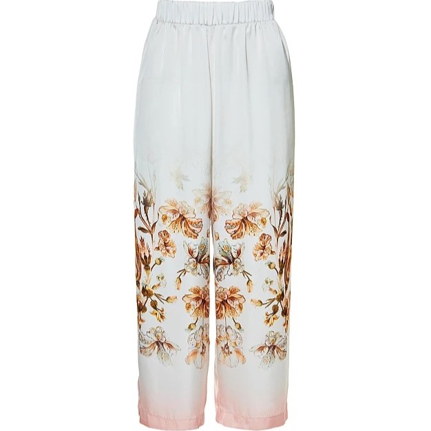 Παντελόνα με σατέν όψη εμπριμέ Lynne