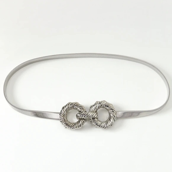 Ζώνη ελαστική μεταλλική με σφυρήλατη αγκράφα Lynne