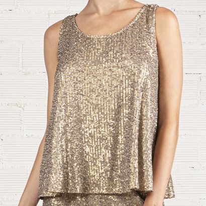 Μπλούζα αμάνικη με παγιέτες Golden Moutaki