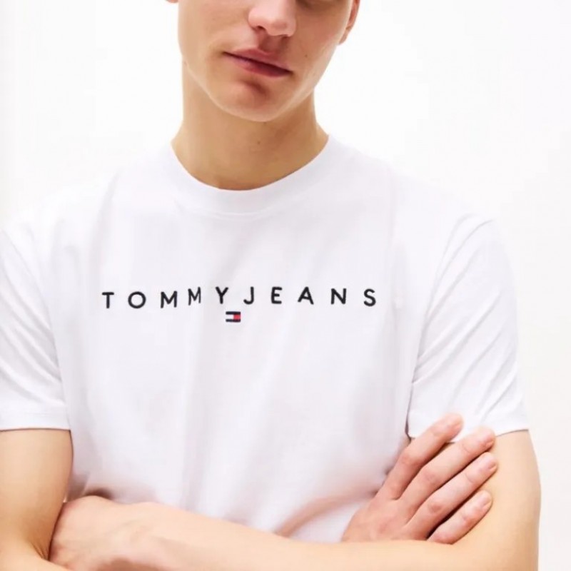 T-shirt TJM Reg Linear Logo White Tommy Jeans