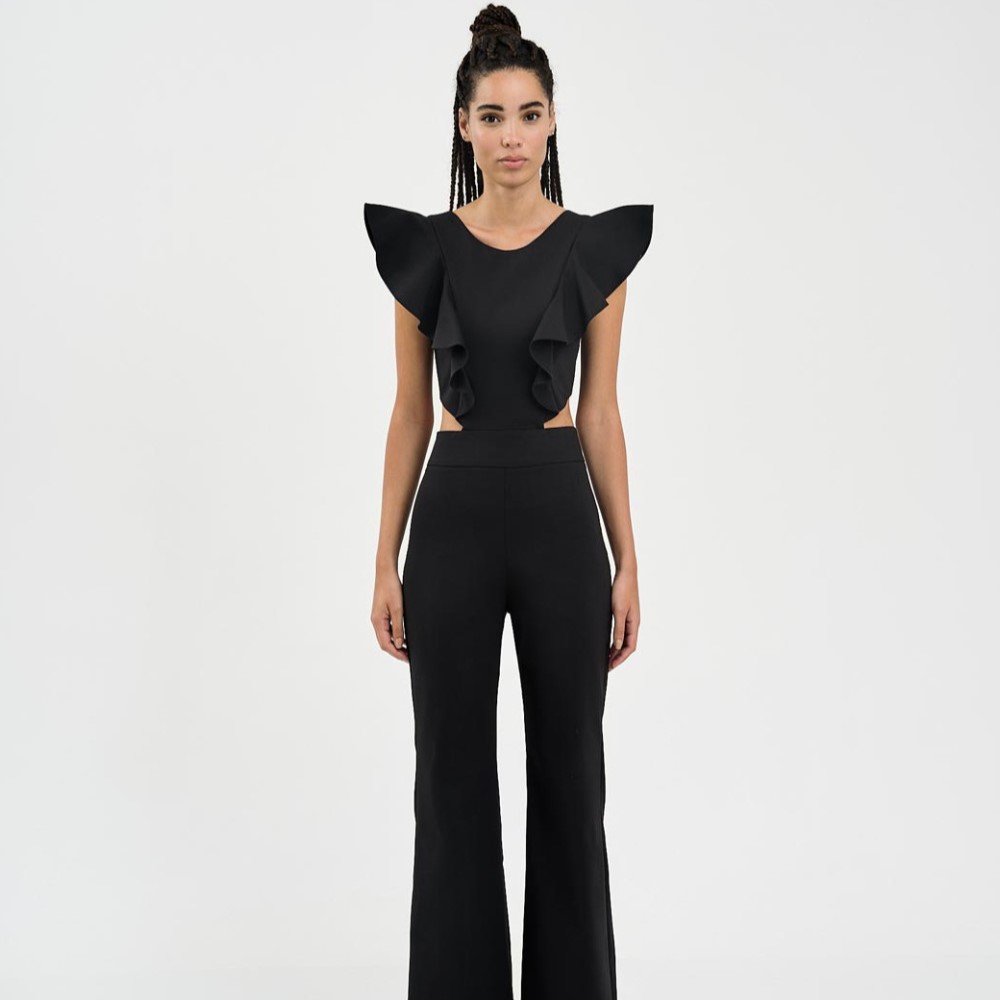 Ολόσωμη φόρμα με βολάν Black Access