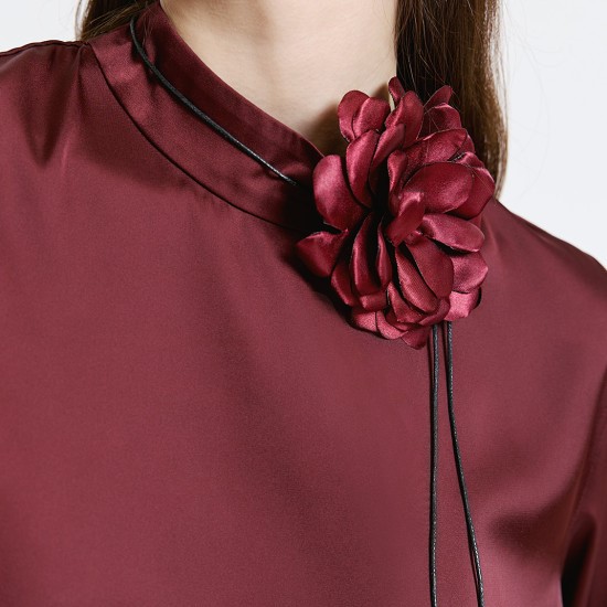 Κολιέ κορδόνι με λουλούδι Bordeaux Access