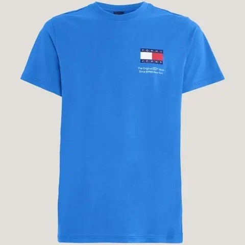 T-shirt TJM Slim Essential Flag Meridian Blue Tommy Jeans
