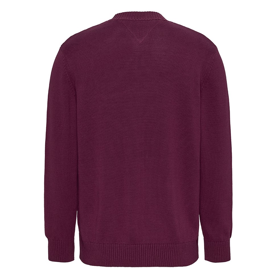 Πλεκτό πουλόβερ TJM Reg Badge Valley Grape Tommy Jeans