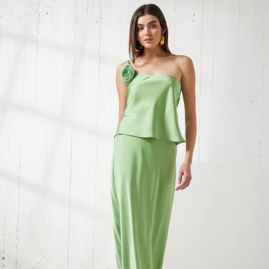 Μπλούζα με μία τιράντα Anais Dark Aloe Enzzo