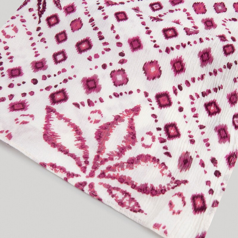 Μαντήλι με γεωμετρικό print Nealla English Rose Pink Pepe Jeans