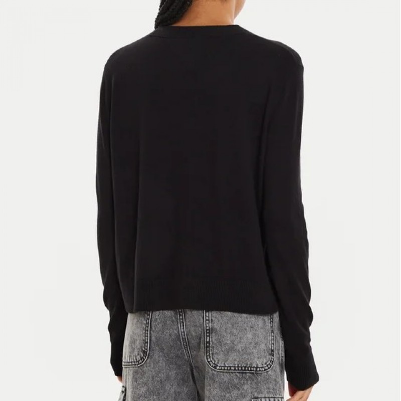 Knitted sweater TJW Essential Crew Neck Black Melange Tommy Jeans