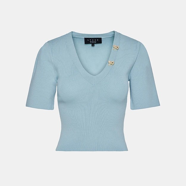 Μπλούζα με κοντό μανίκι ελαστική  με αποσπώμενες καρφίτσες Lynne